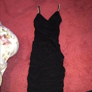 Morgan & co black sweetheart neck cocktail dress